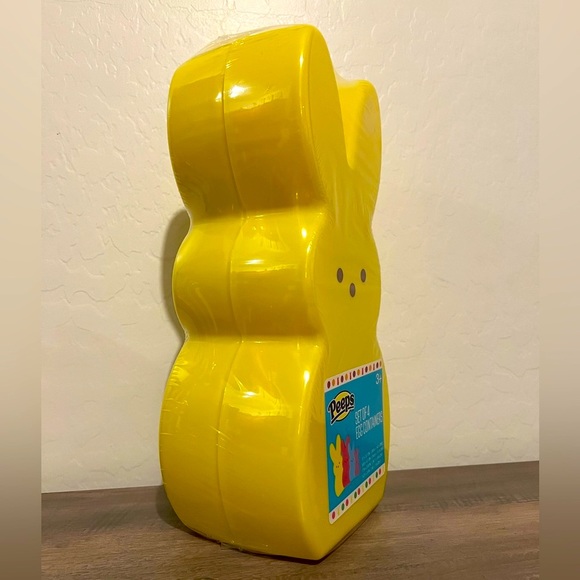 PEEPS Easter Bunny Egg Storage Containers Yellow Set of 4 - Picture 6 of 8